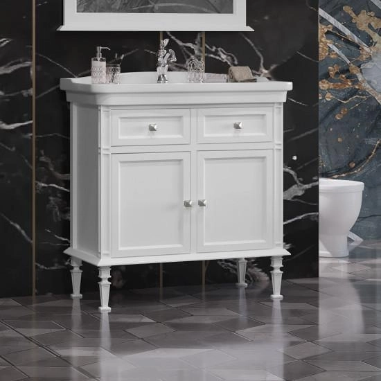 Тумба OPADIRIS Кантара 85 белый матовый вариант 2-image-3