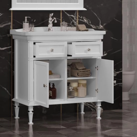 Тумба OPADIRIS Кантара 85 белый матовый вариант 2-image-4
