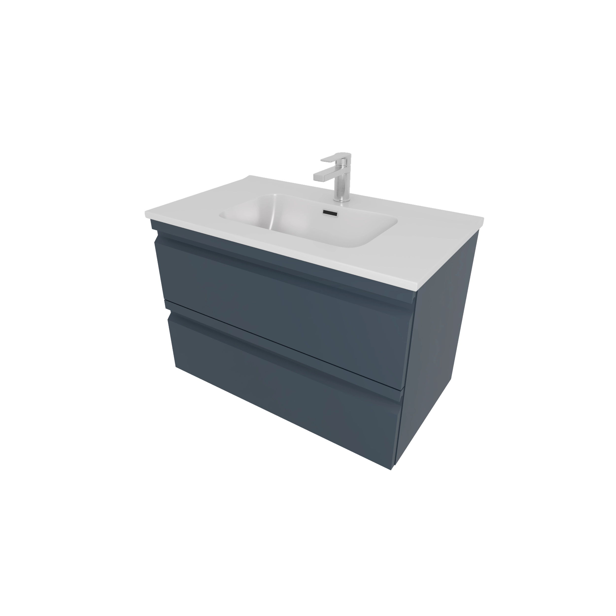 Комплект мебели AQUATEK Тумба с раковиной AQ77080-MG серый матовый, 815х545х460