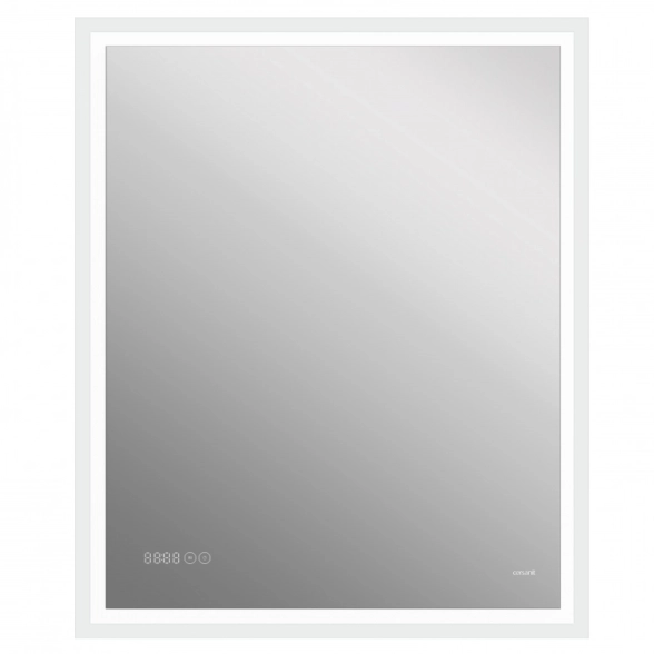Зеркало LED 080 desing pro 70x85 подсв. часы антизап.