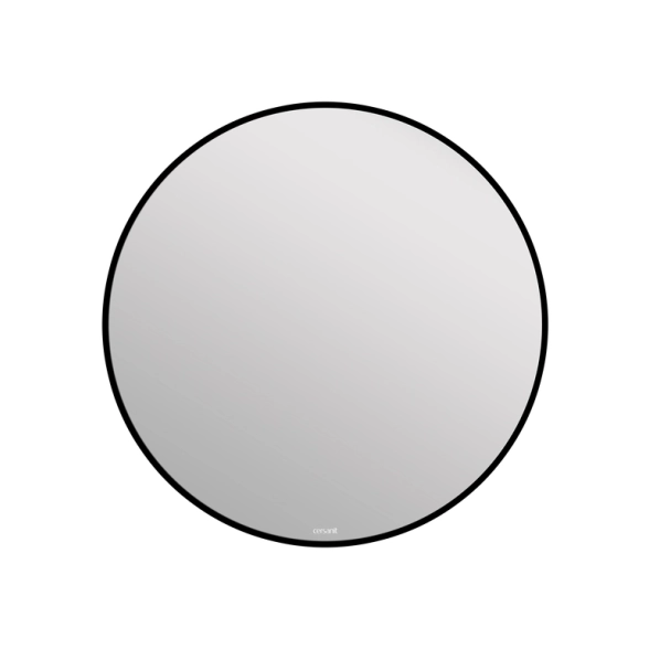 Зеркало Eclipse smart 80x80 подсв. круг черн рама А64147