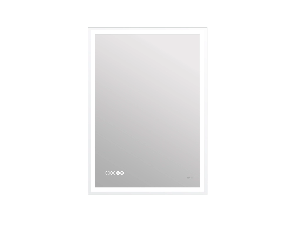 Зеркало LED 080 desing pro 60x85 подсв. часы антизап.