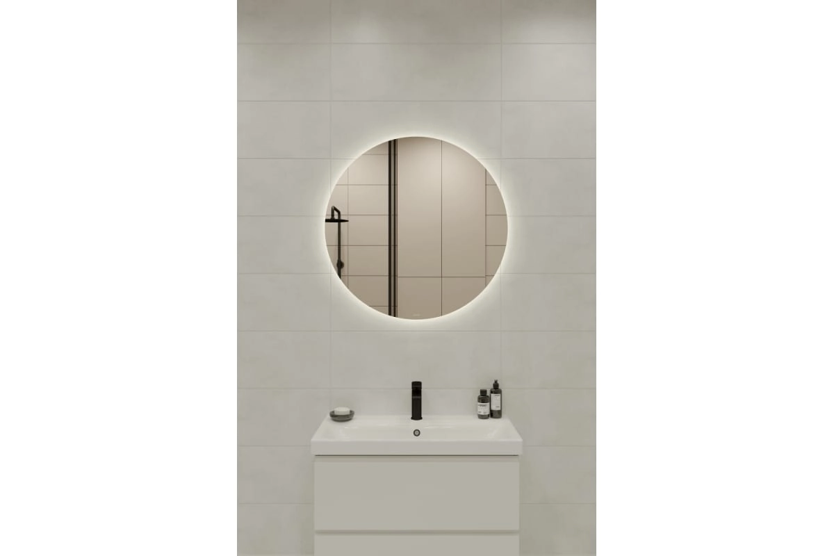Зеркало Eclipse smart 80x80 подсв. круг