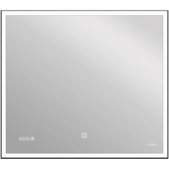 Зеркало LED 011 design 100x80 c подсветкой, часами