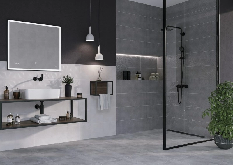 Зеркало LED 011 design 100x80 c подсветкой, часами-image-1