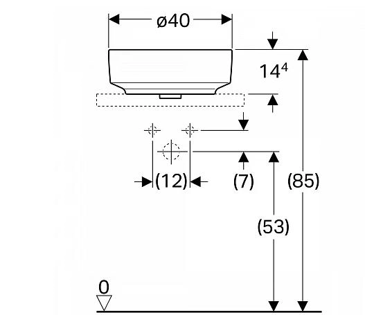 Раковина Geberit VariForm 40см 500.768.01.2 круг-image-1