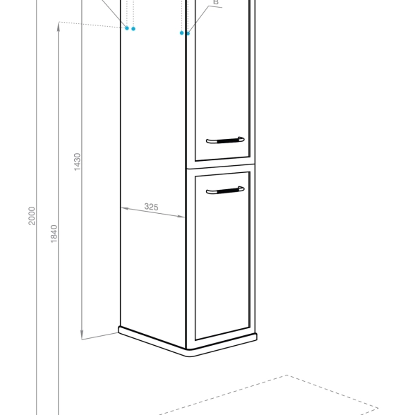 Шкаф-колонна Нео-Классика Кипарис 1A284603NC5E0-image-3