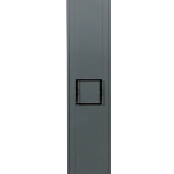 Шкаф-пенал La Fenice Cubo Grigio 30см серый мат+руч.160 черн