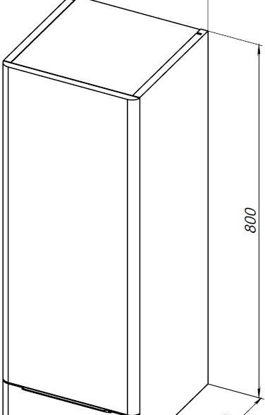 Пенал Ирис New 30 малый белый глянец 310155-image-3