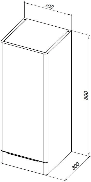 Пенал Ирис New 30 малый белый глянец 310155-image-3