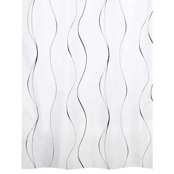 Штора д/в BATH Waves on white 180х180 ch17059