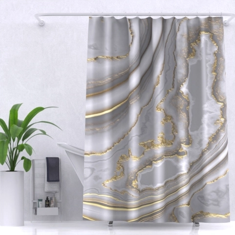 Штора д/в ZALEL Marble YT-Marble153 180*200 с утяж.