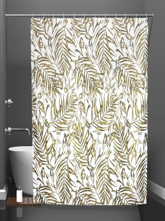 Штора для ванной BATH 180*180 Nuts beige ch20103