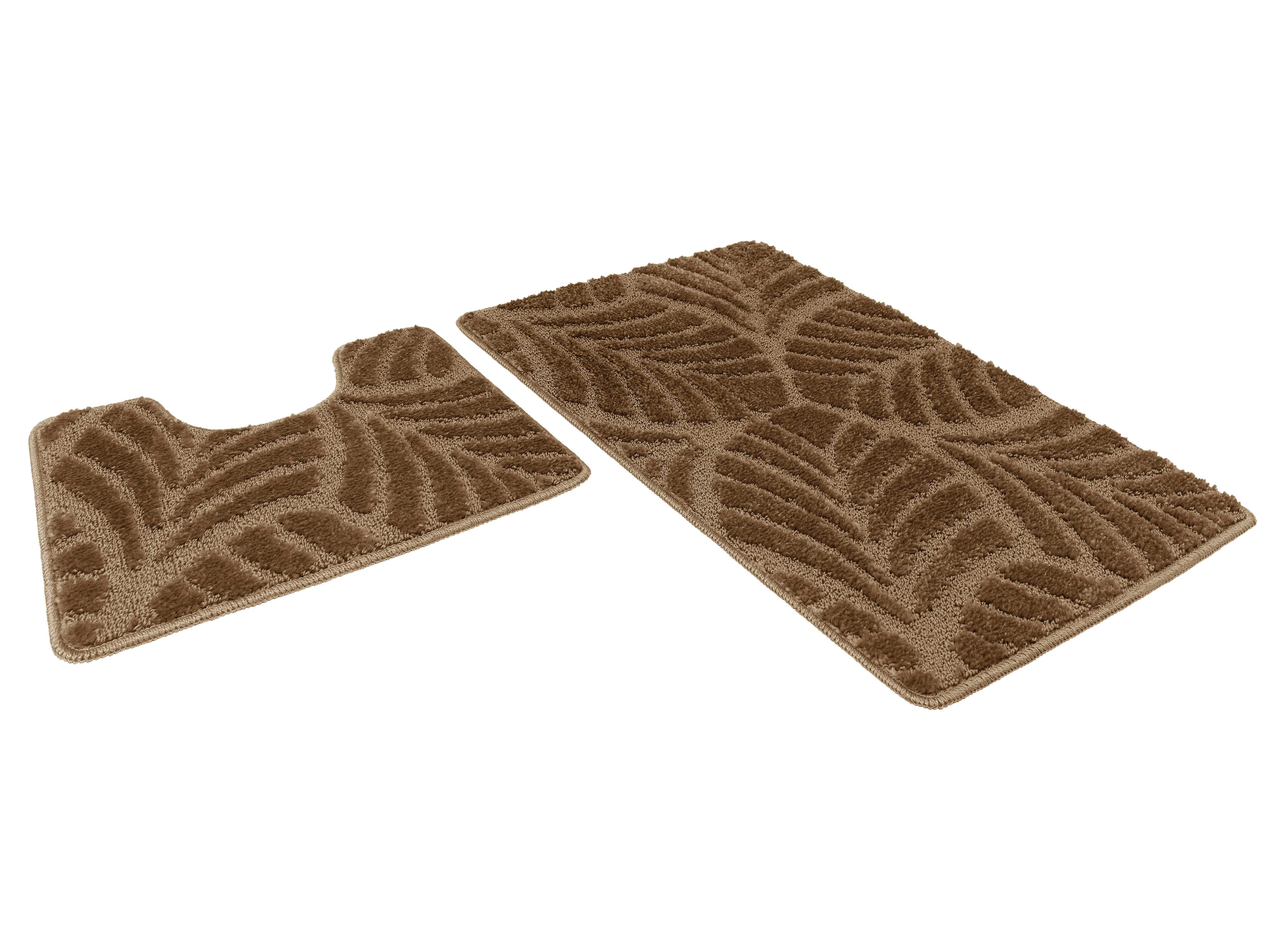 Коврик д/в Shahintex Актив icarpet 2пр.50*80+50*40 кофе с молоком