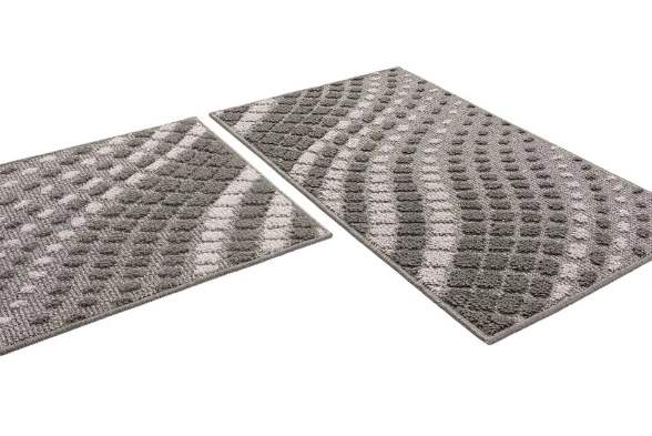 Коврик SHAHINTEX LOOP ITALIANO 50x80+50x50 волна серый 50