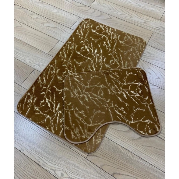 Набор ковриков д/в Zalel Mramor 60x100+50x60 коричневый