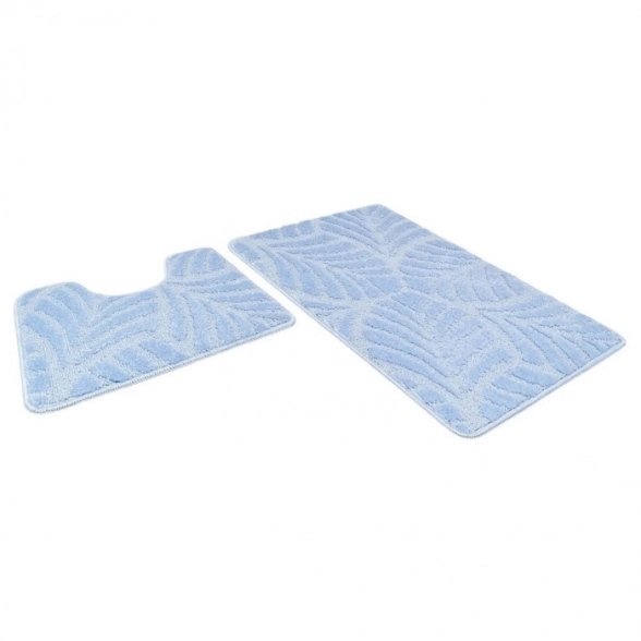 Коврик д/в Shahintex Актив icarpet 2пр.50*80+50*40 голубой