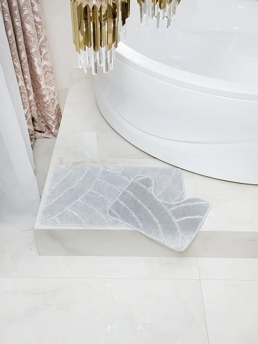 Набор ковриков для ванны My Crystal Gold 60x100+50x60 светло-серый MC2-068