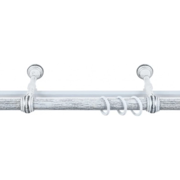 Карниз с U-шиной Венеция/Валенсия 2м Белое серебро