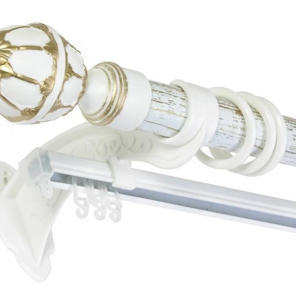 Карниз с U-шиной Валенсия 1,6м Белое золото