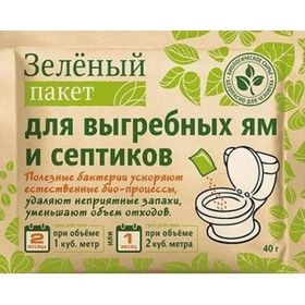 Доктор Робик Зеленый пакет 40г д/выгребных ям-image-1