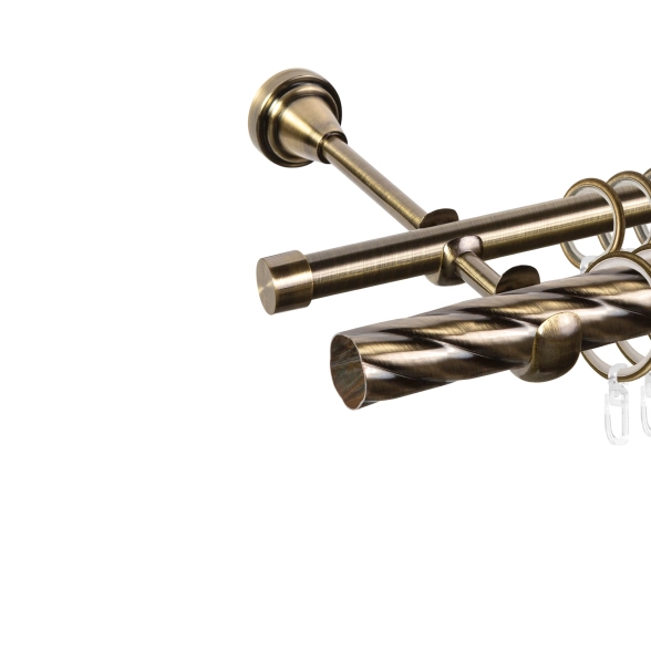Карниз метал.упак Grace D25K/16Г Антик 3,0м