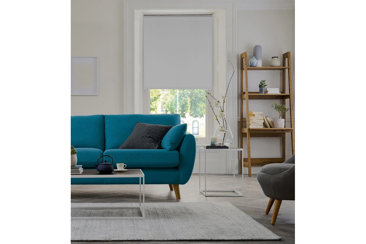 Штора рулонная Blackout Silver 90x160 см белый-image-1