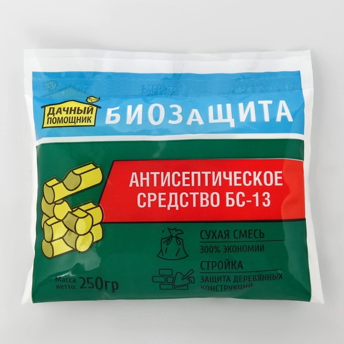 Антисептик Дачный Помощник Биозащита древесины 250г