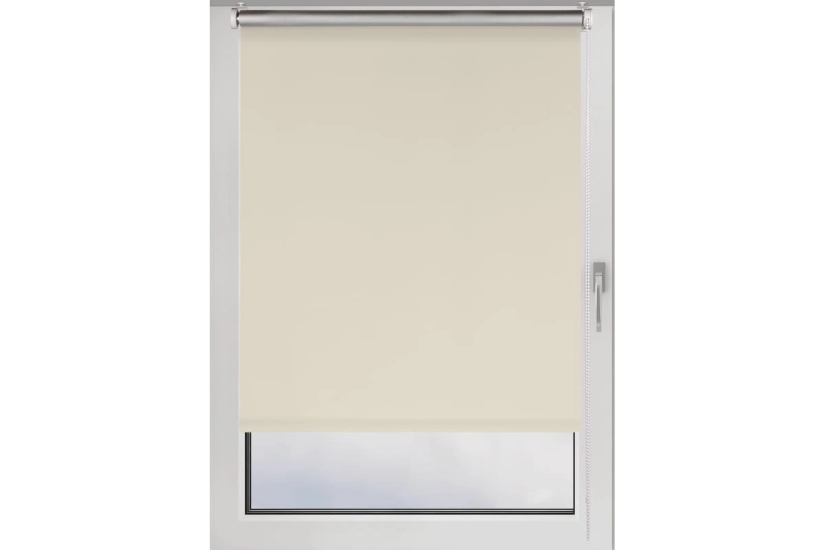 Штора рулонная Blackout Silver 100x160 см светло-бежевый