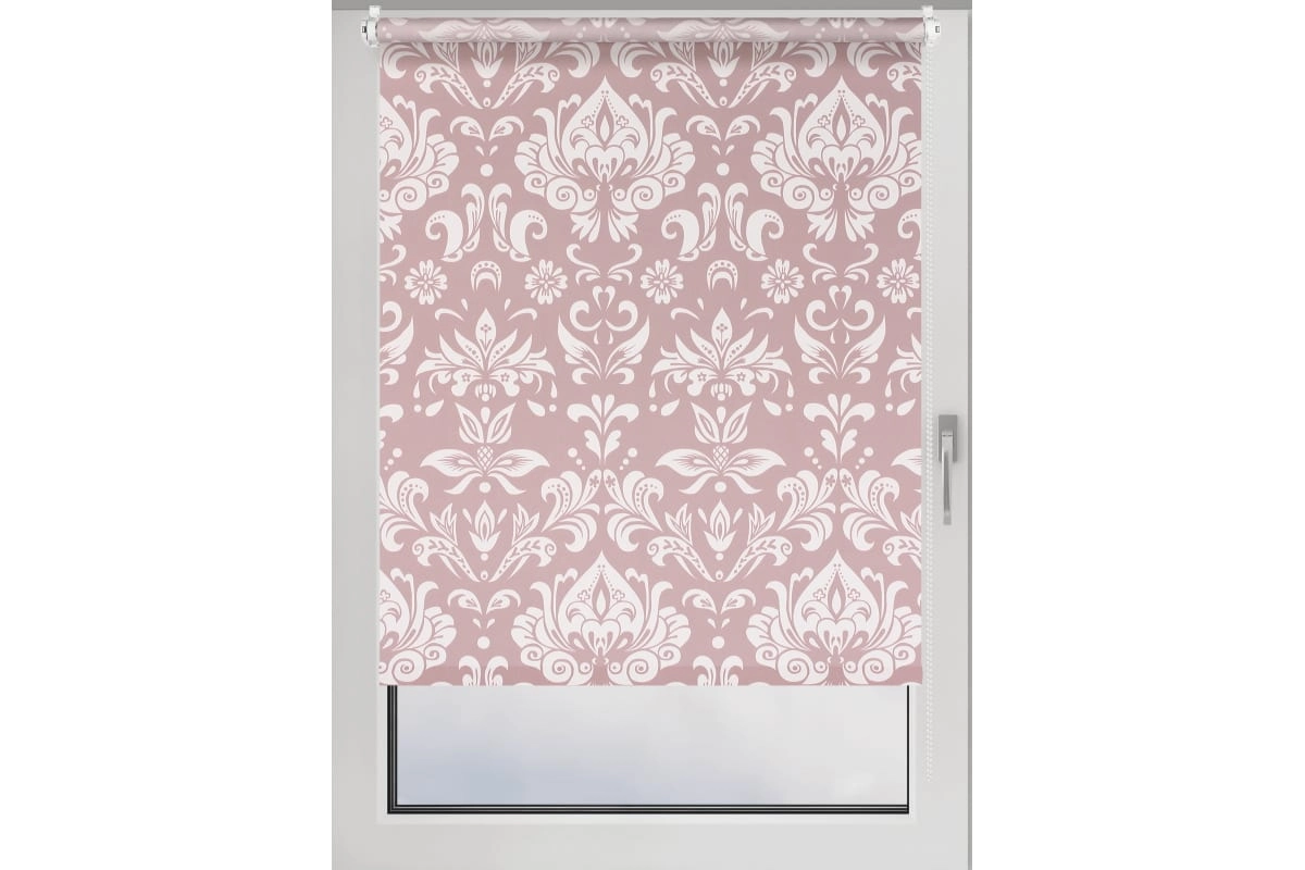 Рулонная штора Print 100x160 см Дамаск сливовый