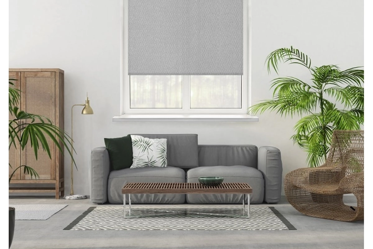 Штора рулонная Ribbed 50x160 см серый-image-1