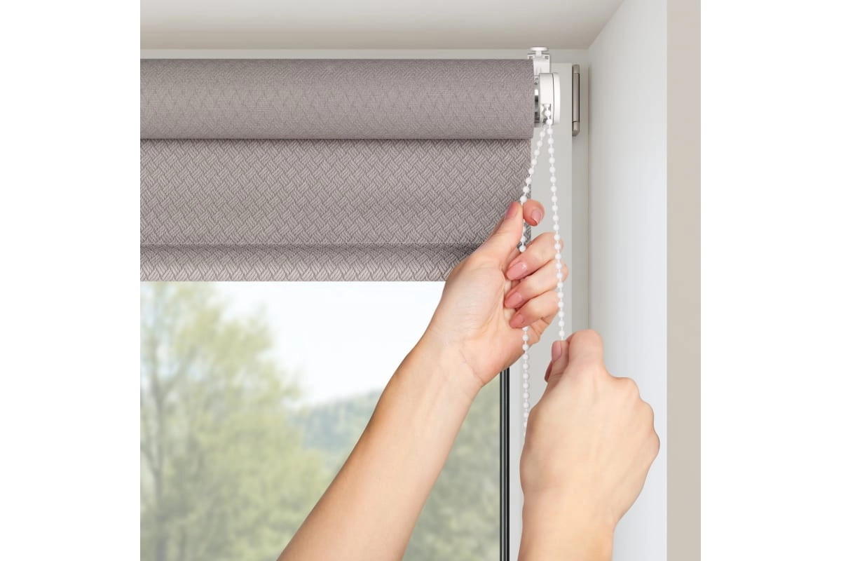 Штора рулонная Ribbed 60x160 см серый-image-2