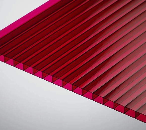 Поликарбонат сот Колибри 4мм гранатовый 2,1х6м