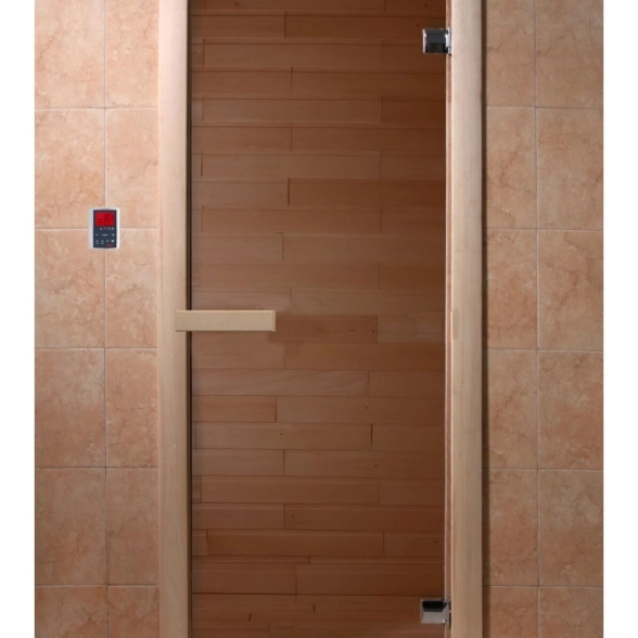 Дверь для сауны бронза 6мм хвоя