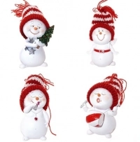 Фигурка декор. Снеговик 4,8х4,5х6,5см 4вида 721813 P