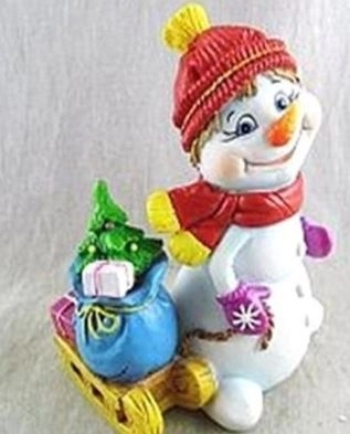 Фигурка Снеговичок 11,5х10х6,5см КВ1842