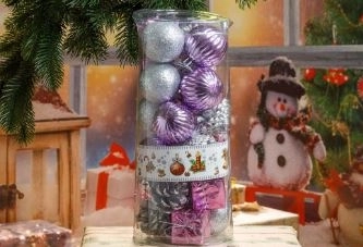 Набор елочных украшений 24шт 5см JL16-20024