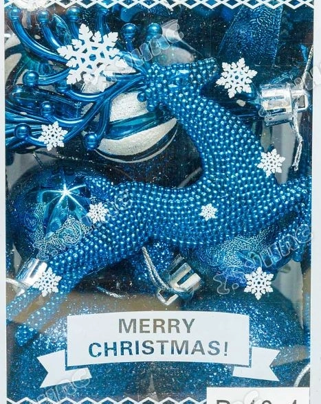 Набор елочных украшений 22шт Р40-4 сапфир