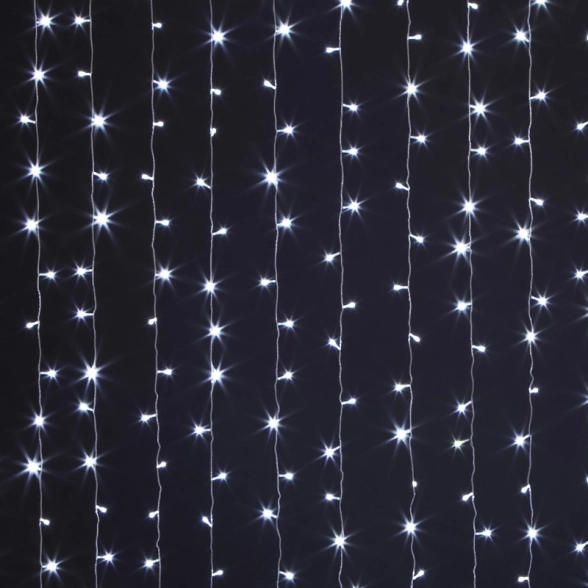 Гирлянда д/нар.прим.штора FAW-4С LED 300л 2*1,5м БЕЛ. х40