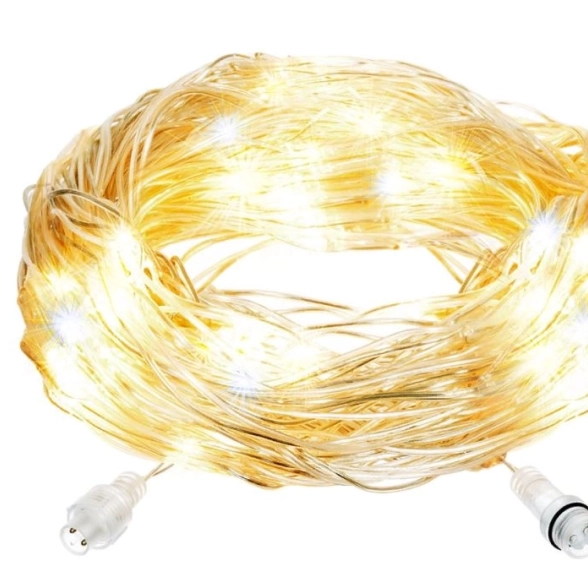 Электрогирлянда Сеть 144 желт.LED ламп прозр.провод 1,2х1,5м