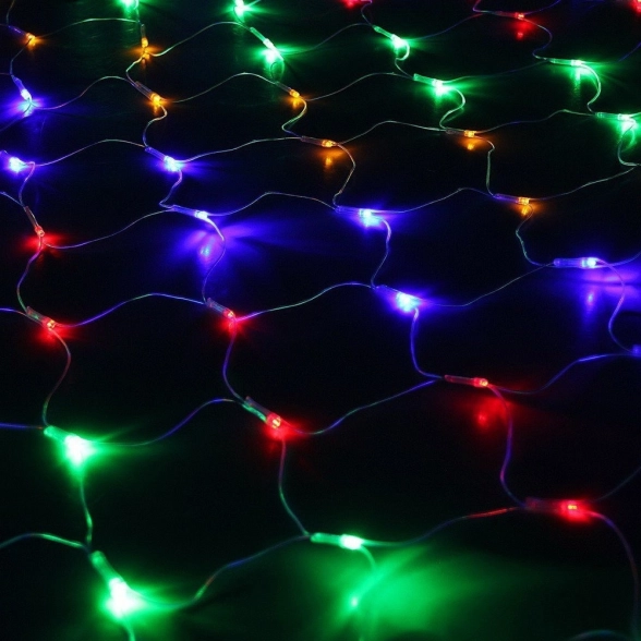 Гирлянда сетка LED LW-3 240л.проз.провод 2х2,25 ЦВЕТН