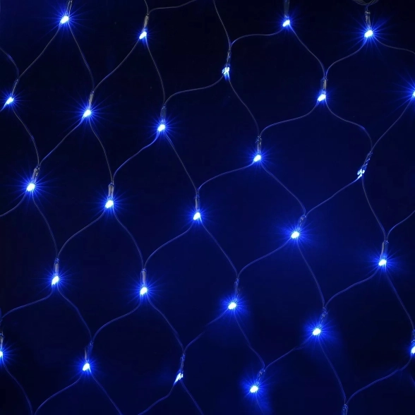 Гирлянда сетка LED LW-1 160л. пр.провод 1,5х1,5 синий