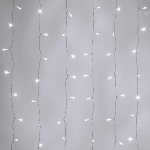 Гирлянда штора LED LC-0 132л пр.пров/соед 1,3х1,3 т. белый