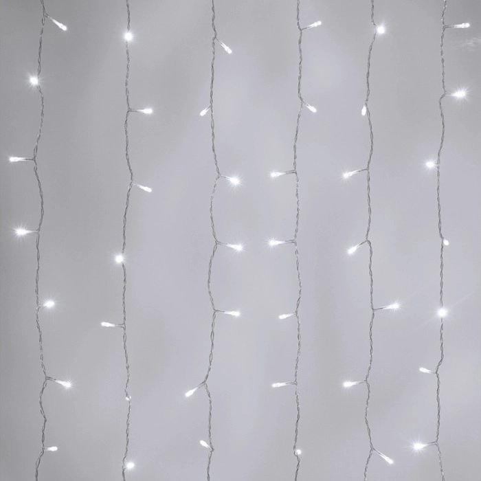 Гирлянда штора LED LC-0 132л пр.пров/соед 1,3х1,3 т. белый