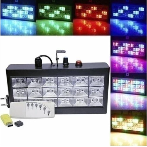 Светильник-стробоскоп цветной LED ROOM STROBE 18LED c MP3