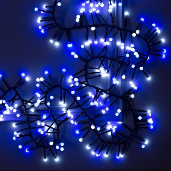 Гирлянда УЛИЧНАЯ Мишура 20м синий+белый 0516