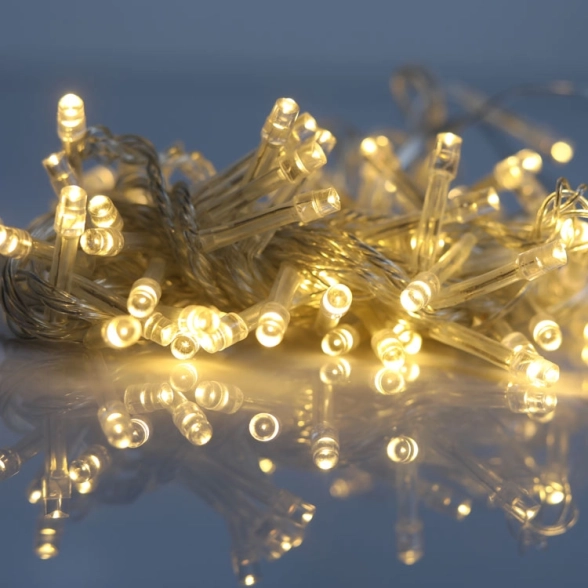 Гирлянда LED 500л теплый белый 20м G-8750D