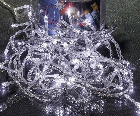 Гирлянда LED L-3-2 п/п 160л белый 12м