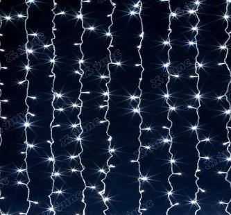 Гирлянда штора LED LC-0-2 132л. п/провод 1,3x1.3 холод.белый