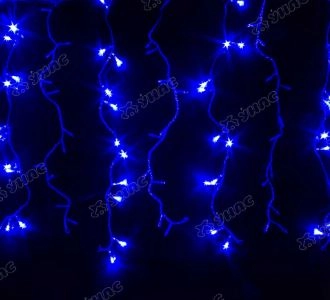 Гирлянда штора LED LC-0-7 132л. п/провод 1,3x1.3 синий